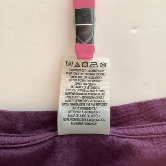 Pink Victoria’s Secret Pullover V- Neck Top Purple Size SP - Picture 4 of 4